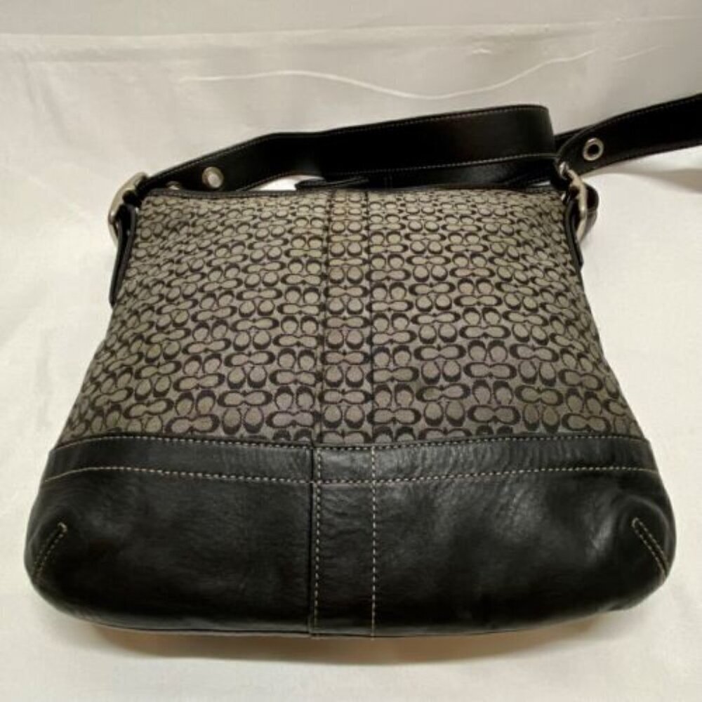 Coach Mini Signature Jacquard Leather Convertible Crossbody Shoulder Bag F10417 - Picture 6 of 14